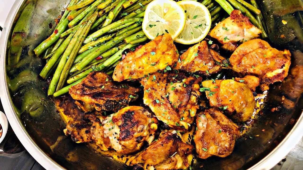 Lemon Garlic I Buttered Chicken I Green Beans I Delicious chicken recipe