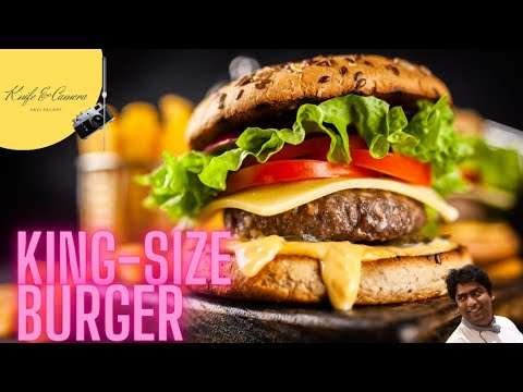 How To Make A Burger/Chicken Burger/ Perfect Burger Recipe/Kings size Burger