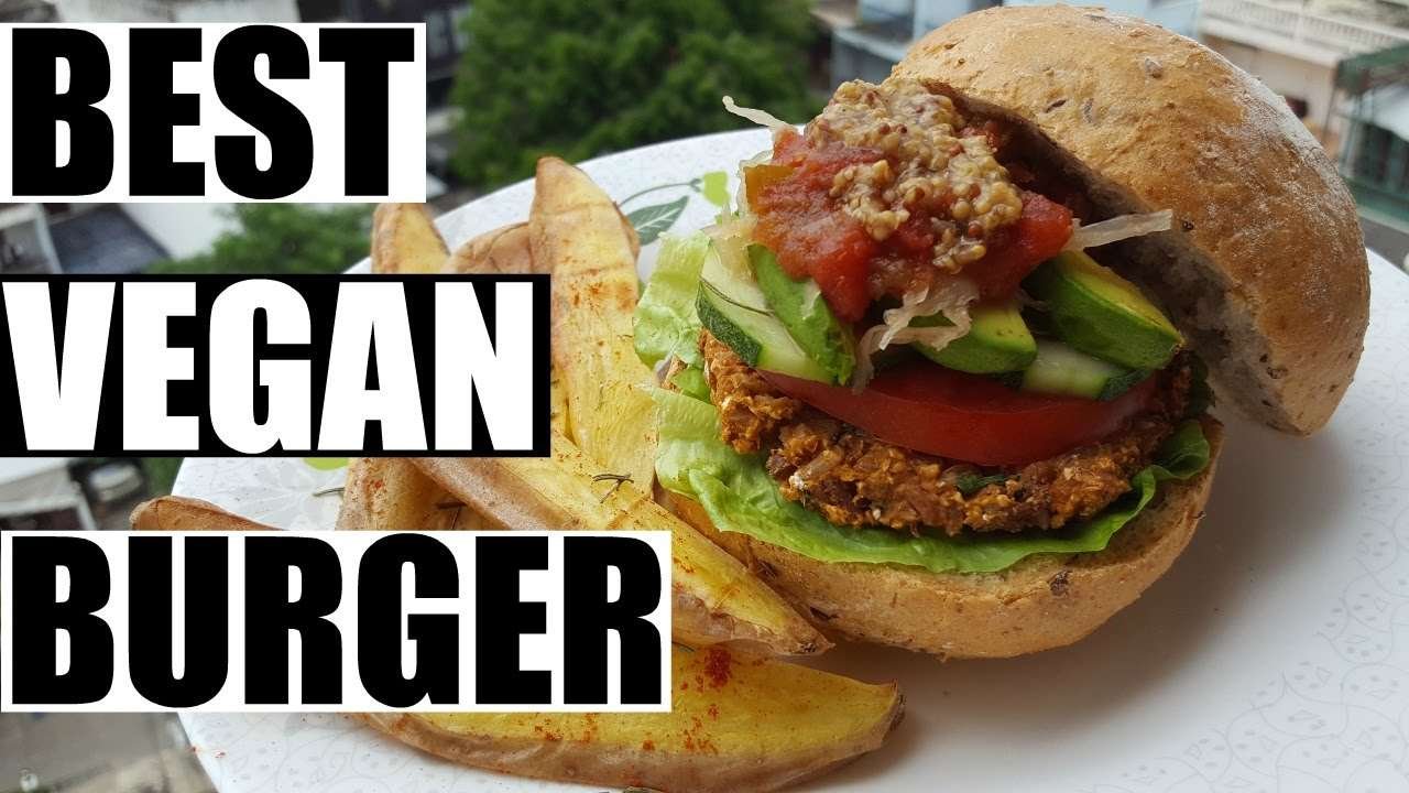 HOMEMADE VEGAN BURGER & FRIES! RECIPE