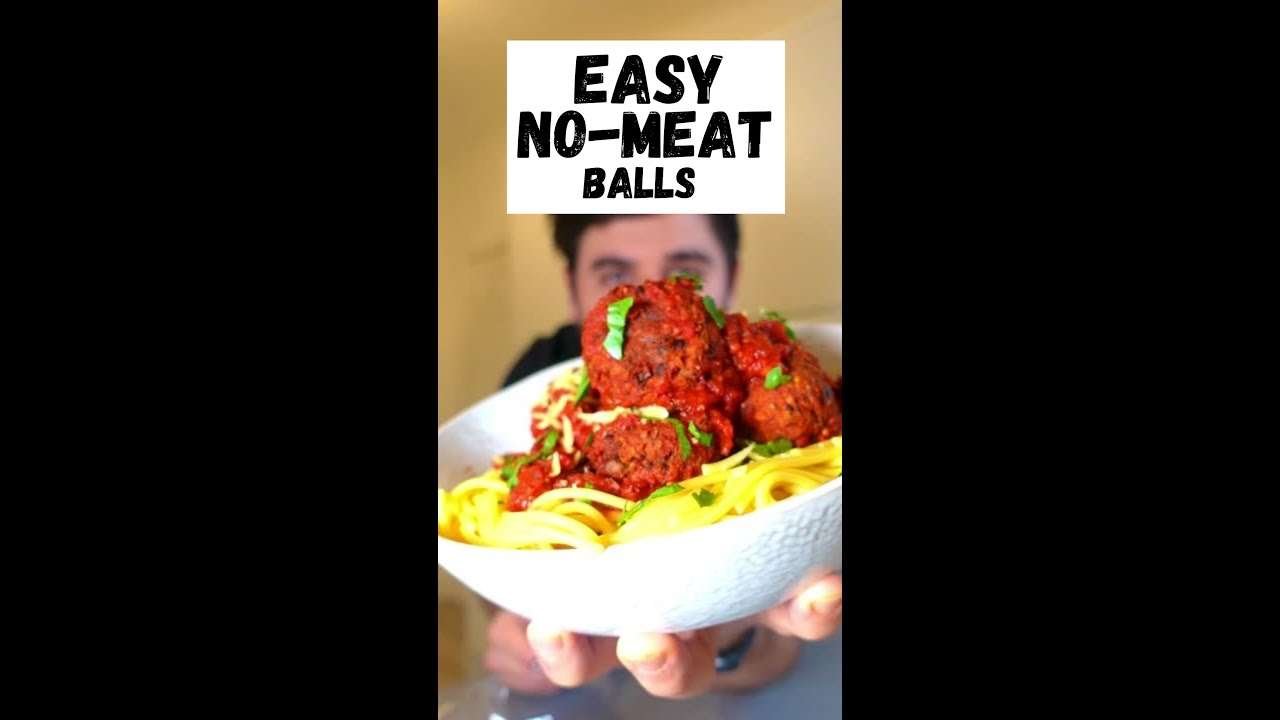 Easy No-Meatballs 🍝  (Gluten-Free & Vegan) full recipe in the description below 👇