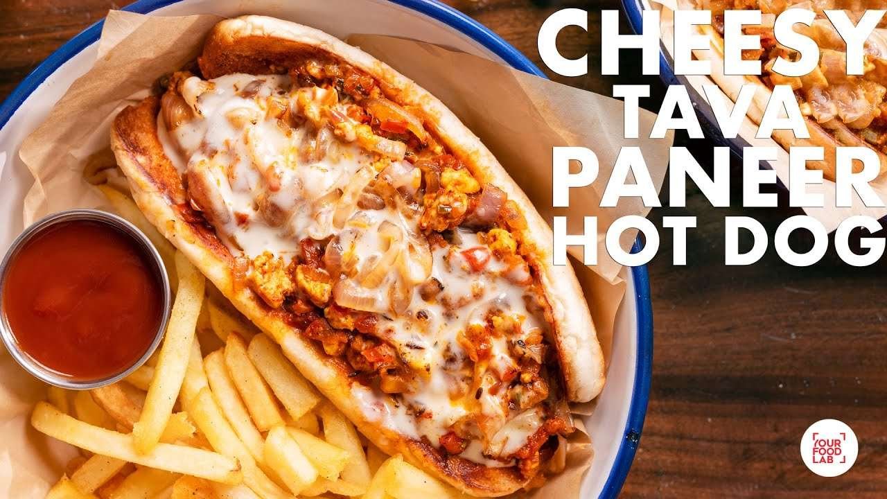 Cheesy Tava Paneer Hot Dog Recipe | Cheeseburst Hot Dog | Chef Sanjyot Keer