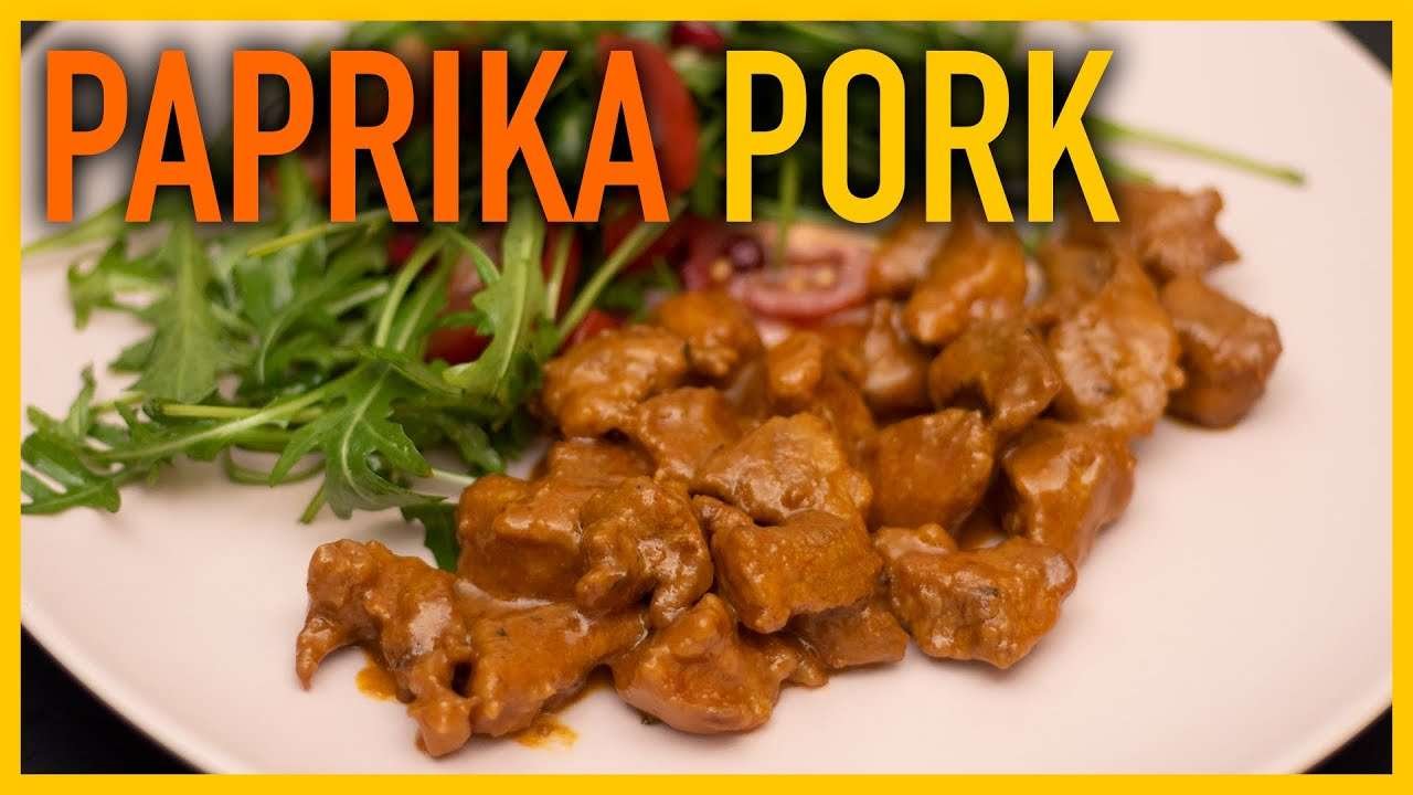 Creamy Paprika Pork with Arugula Salad Recipe