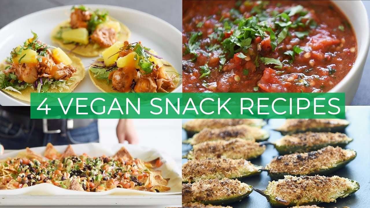 4 VEGAN SNACK RECIPES | SUPER BOWL GAME DAY FOOD IDEAS!