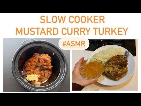 #ASMR – Slow Cooker Mustard Curry Turkey✨🥘 Easy Slow Cooker Turkey Recipe✨ #asmr cooking🎧