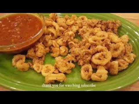 Best homemade calamari. Fried squid recipe. Easy calamari recipe.
