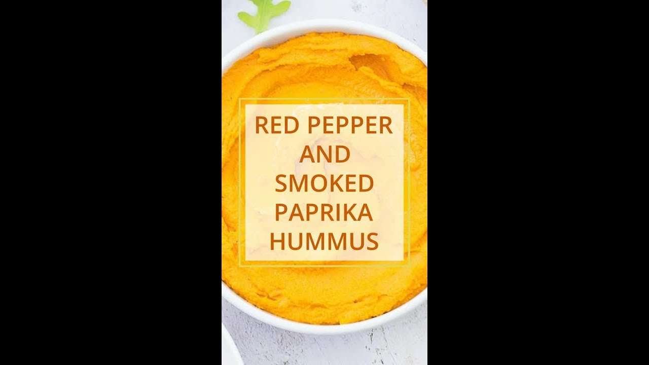 Roasted Red Pepper and Smoked Paprika Hummus (Vegan) #Shorts