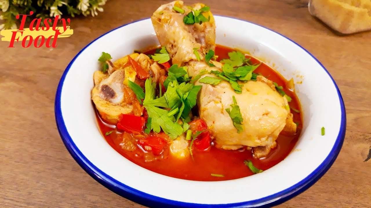 Chicken thighs paprikash.-Chicken paprika recipe.-Hungarian Food l Tasty Food