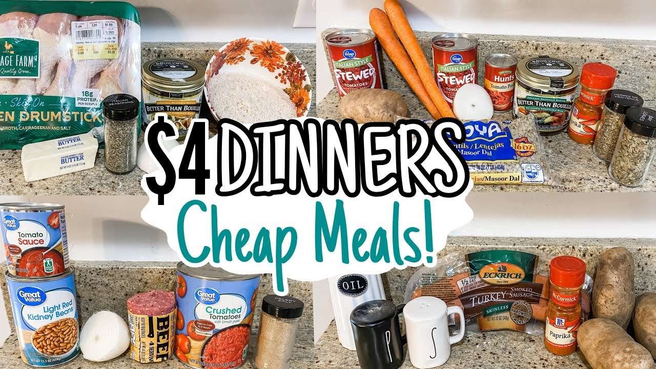 $4 DINNERS | FIVE Easy Cheap Meals | Julia Pacheco