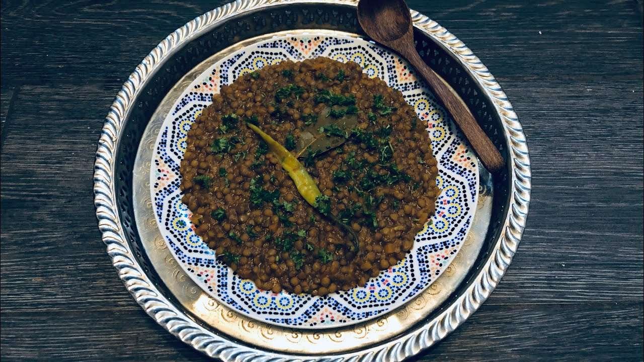 Easy one pot Moroccan lentils soup, healthy vegan recipe (عدس بالطريقة المغربية )
