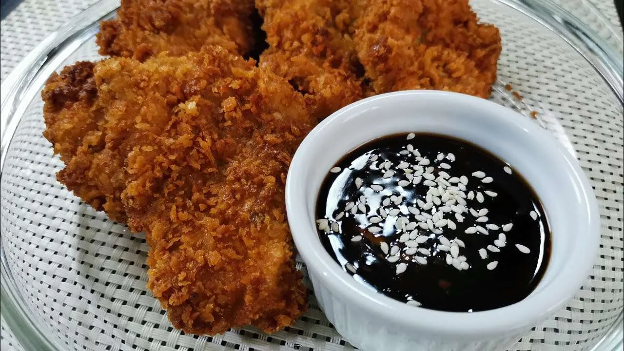 Breaded Chicken with Teriyaki Sauce