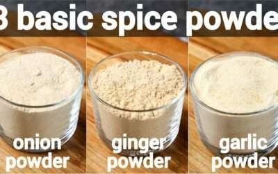 homemade onion powder, garlic powder & ginger powder recipe | 3 basic homemade spice powder