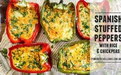 Irresistible Spanish Stuffed Peppers with Rice & Chickpeas