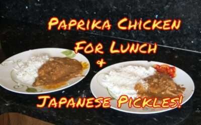 Making Sunomono Pickles And Paprika Chicken For Lunch