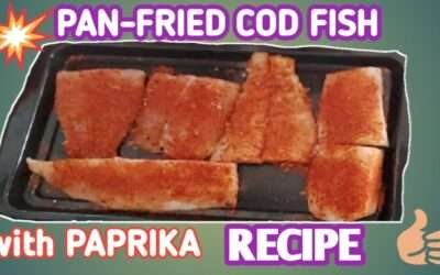 PAN-FRIED COD FISH WITH PAPRIKA RECIPE l HALIBUT FISH RECIPE l IYACHE & MOM