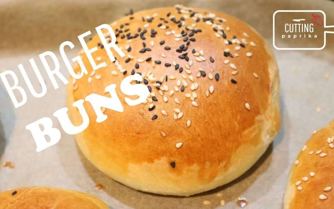 BURGER BUNS Recipe – How to Make Homemade Hamburger Buns | cutting paprika