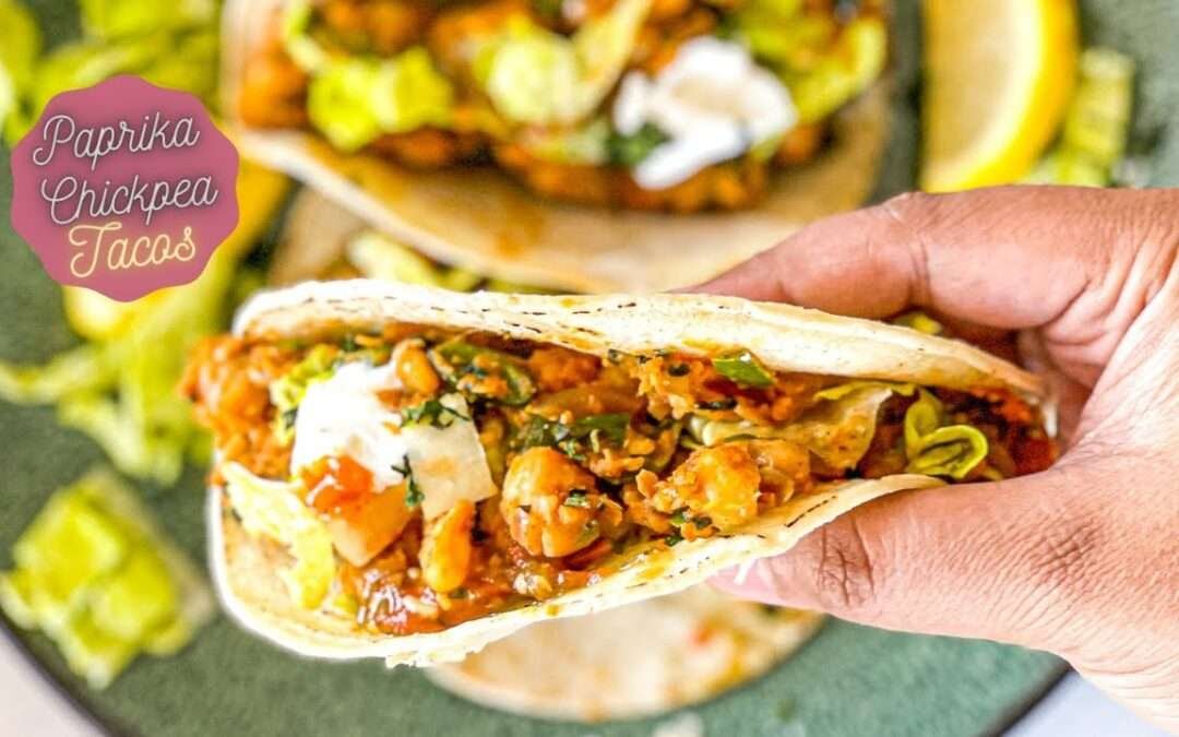 Paprika Chickpea Taco- BEST Healthy Vegetarian/Vegan taco for taco tuesday-Spicy, flavorful & tasty!