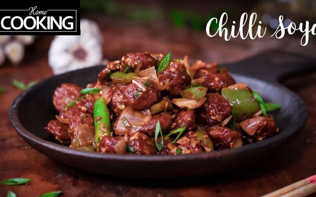 Chilli Soya Recipe | Soya Chunks Recipes | Veg Starters  | Soya Recipes