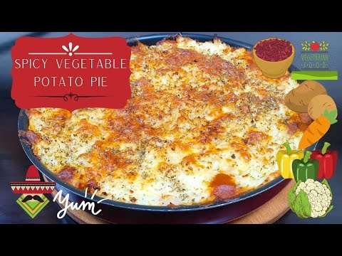 Spicy Veg Potato Pie | Vegetarian Recipes | Veggie Shepherds Pie