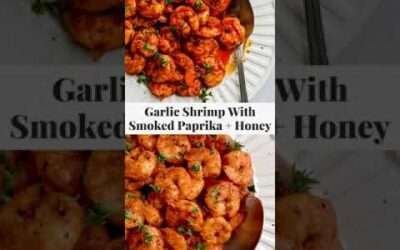 Garlic Shrimp With Smoked Paprika & Honey Recipe #Shorts