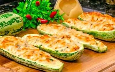 Stuffed Zucchini with Chicken and Cheese! Easy and Delicious Recipe! ASMR COOKING