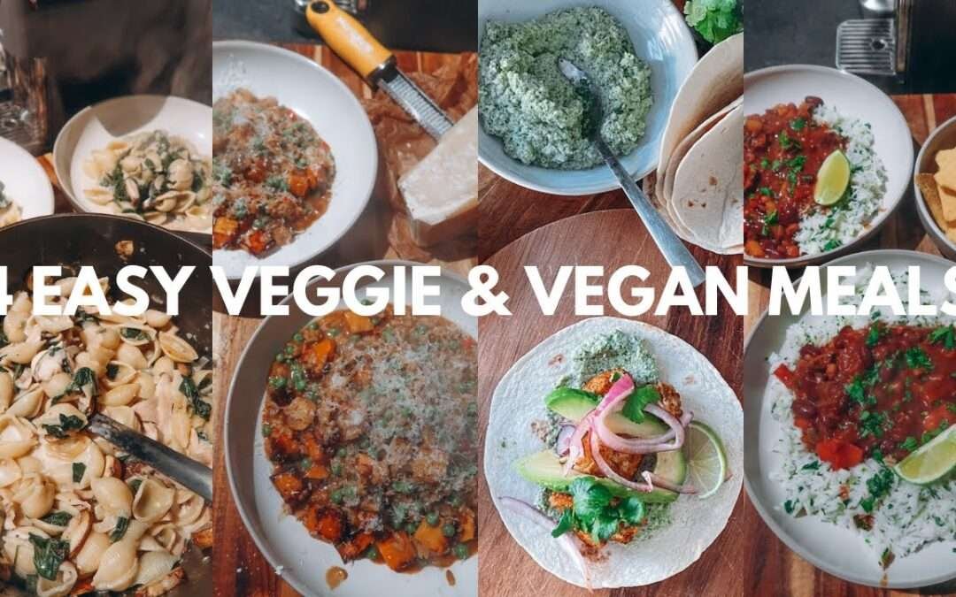 4 QUICK & EASY VEGGIE AND VEGAN MEALS | WINTER MEAL IDEAS