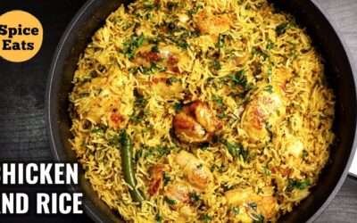 ONE POT CHICKEN AND RICE | EASY CHICKEN RICE RECIPE | ONE PAN CHICKEN RICE