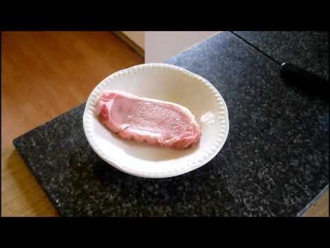 Paprika and garlic baked pork chop