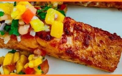 Smoked Paprika Salmon with Mango Salsa (Pan-fried/Baked) Video