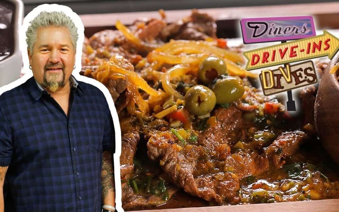 Guy Fieri Eats Churrasco (Cuban Chimichurri Steak) | Diners, Drive-Ins and Dives | Food Network