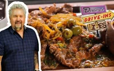 Guy Fieri Eats Churrasco (Cuban Chimichurri Steak) | Diners, Drive-Ins and Dives | Food Network