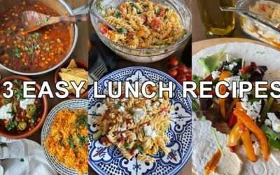 3 QUICK, EASY & CHEAP LUNCH RECIPES | PERFECT FOR LEFT OVERS | VEGETARIAN