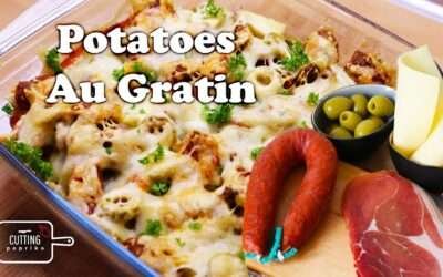 Amazing POTATOES AU GRATIN Spanish Style – Cheesy potato recipe | cutting paprika