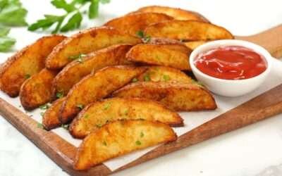 Crispy Potato Wedges | Perfect Oven Baked Snack, Side, or Appetizer!