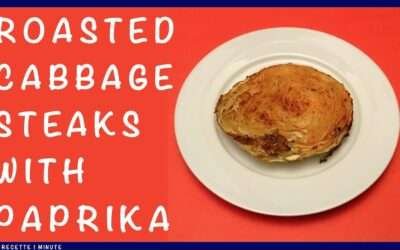 Roasted Cabbage Steaks with mild Paprika / Wedges, Easy Vegan Recipe