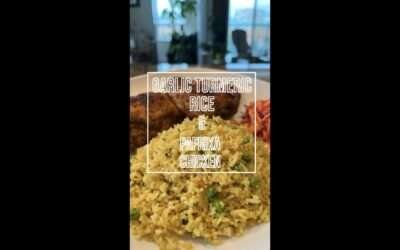 Garlic Turmeric Rice and Paprika Chicken Recipe | Too Easy #shorts
