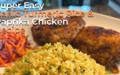 Simple Garlic Turmeric Rice and Paprika Chicken Recipe | Too Easy