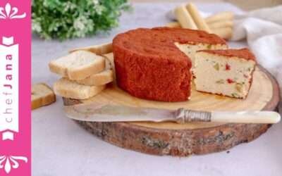 SUPERB SMOKED PAPRIKA AND GREEN OLIVES VEGAN CHEESE