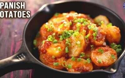 Spanish Potatoes Recipe | Roasted Potatoes With Paprika & Garlic | Snack Ideas | Side Dish Recipe