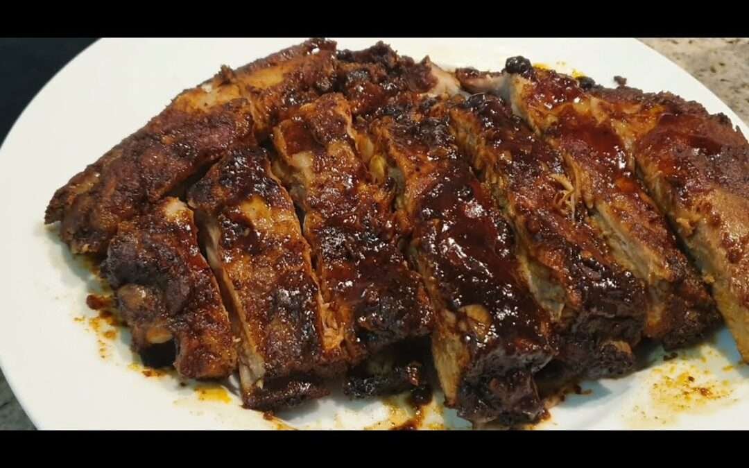 BBQ pork ribs w/ paprika in oven | easy oven ribs recipe.