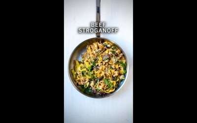 Beef Stroganoff with Tagliatelle #shorts
