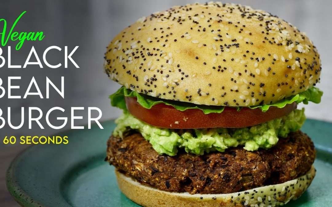 THE BEST Vegan Black Bean Burger Recipe in 60 SECONDS!