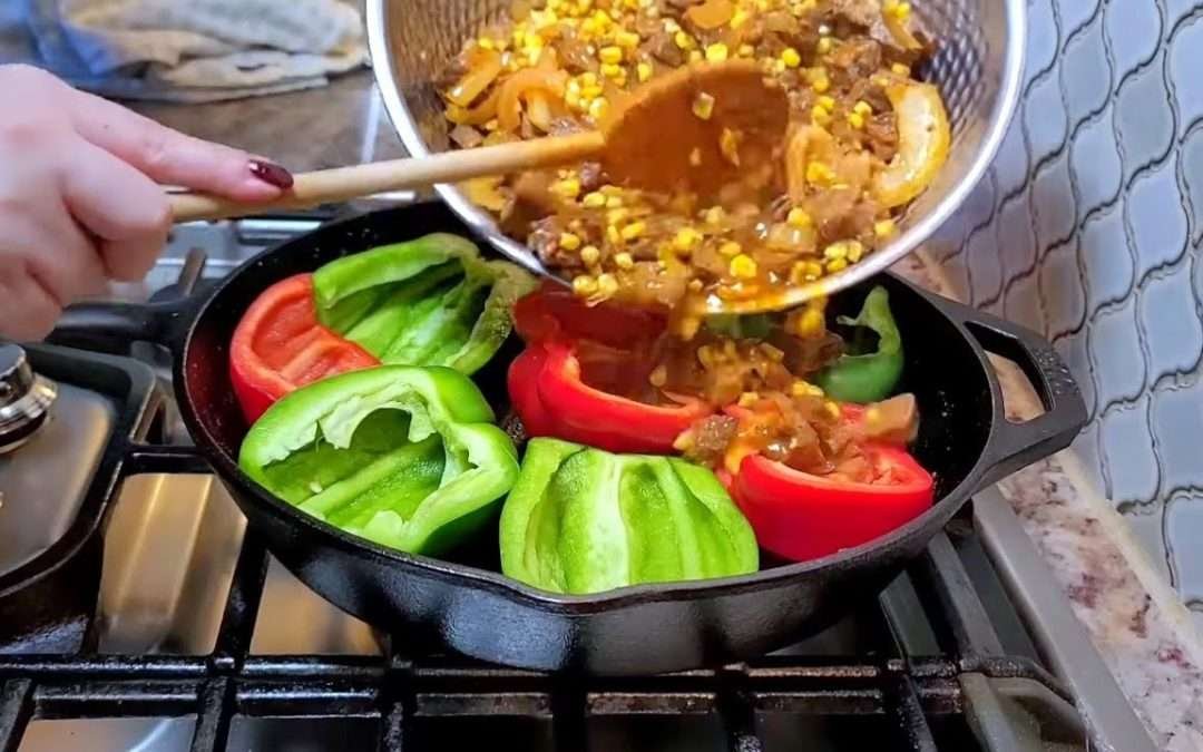 Baked Stuffed Bell Peppers EASY! One Pan Meal Recipes