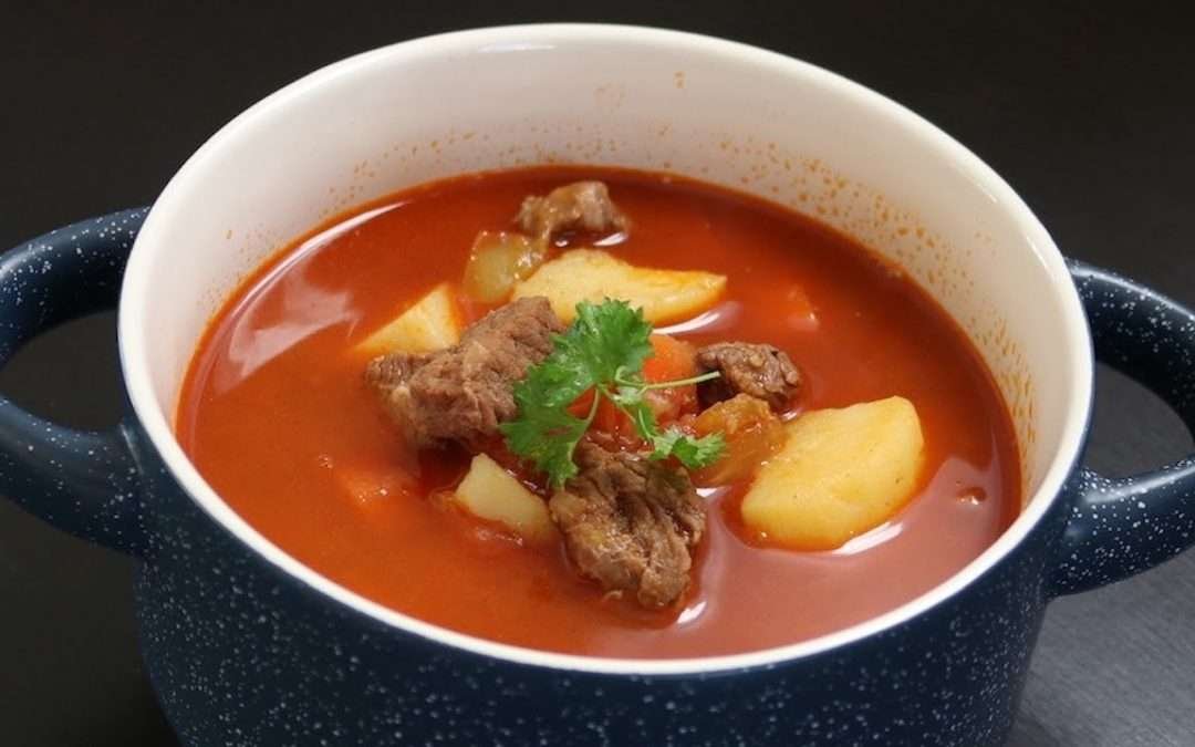 famous Hungarian Goulash! soup recipe for winter/comforting, tasty filling appetizing