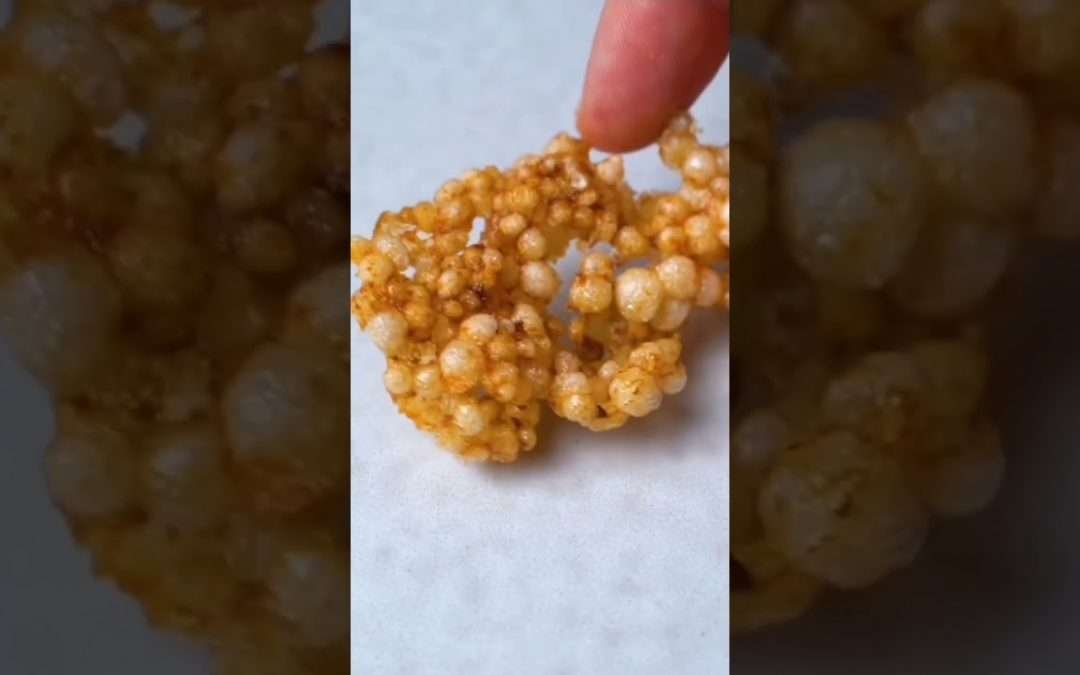 Mushroom & smoked paprika tapioca crisp Michelin star way #shorts #chefswords