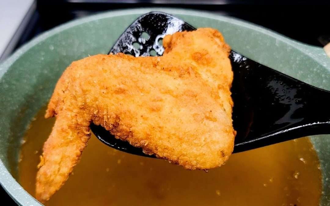easy fried chicken wings recipe| no eggs, milk or batter