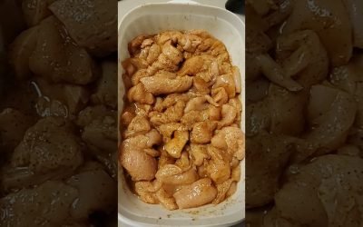 freezing chicken, seasoning salt, paprika, chicken spice, seven spice and vinegar to soften the meat