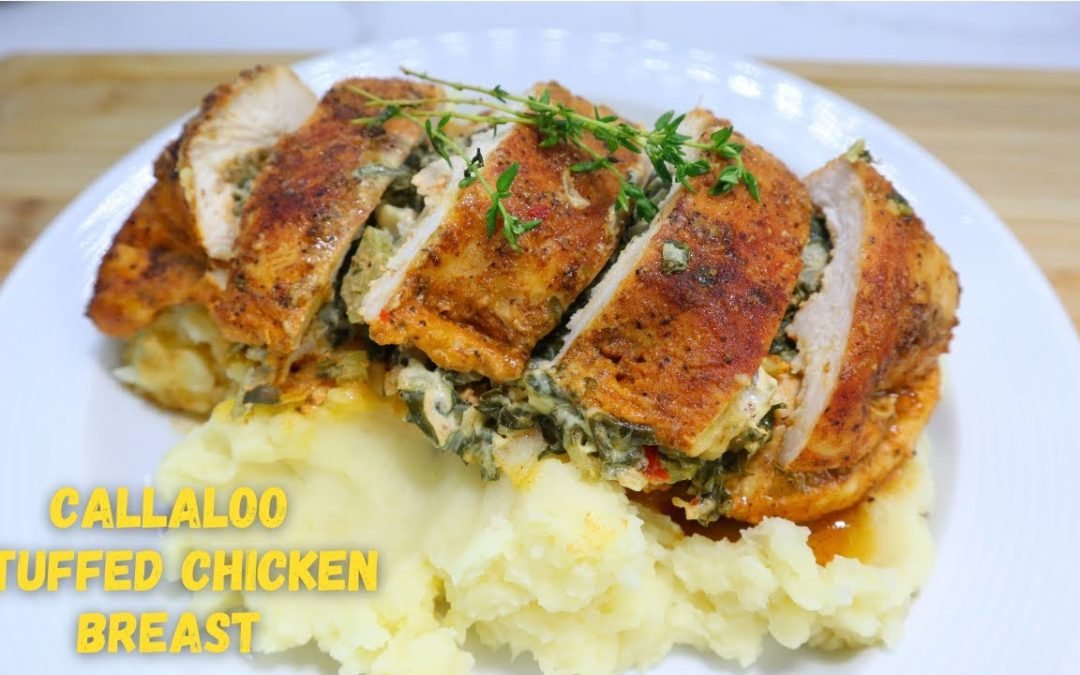 Callaloo Stuffed Chicken Breast | Stuffed Chicken Breast Recipe || JUENFO Kitchen