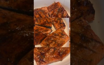 Grilled Salmon. Smoked Paprika! Lots of It#food #salmon #grilling