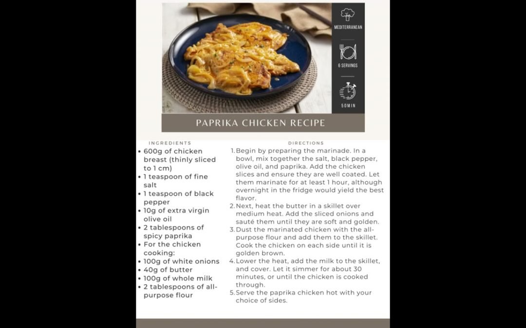 Paprika Chicken Recipe