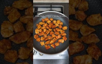 Most Delicious High Protein Crispy Orange Chicken Meal Prep! ONLY 500 CALS #fitness #recipe #foodie